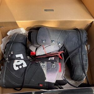 DC Black and Red Snowboard Boots